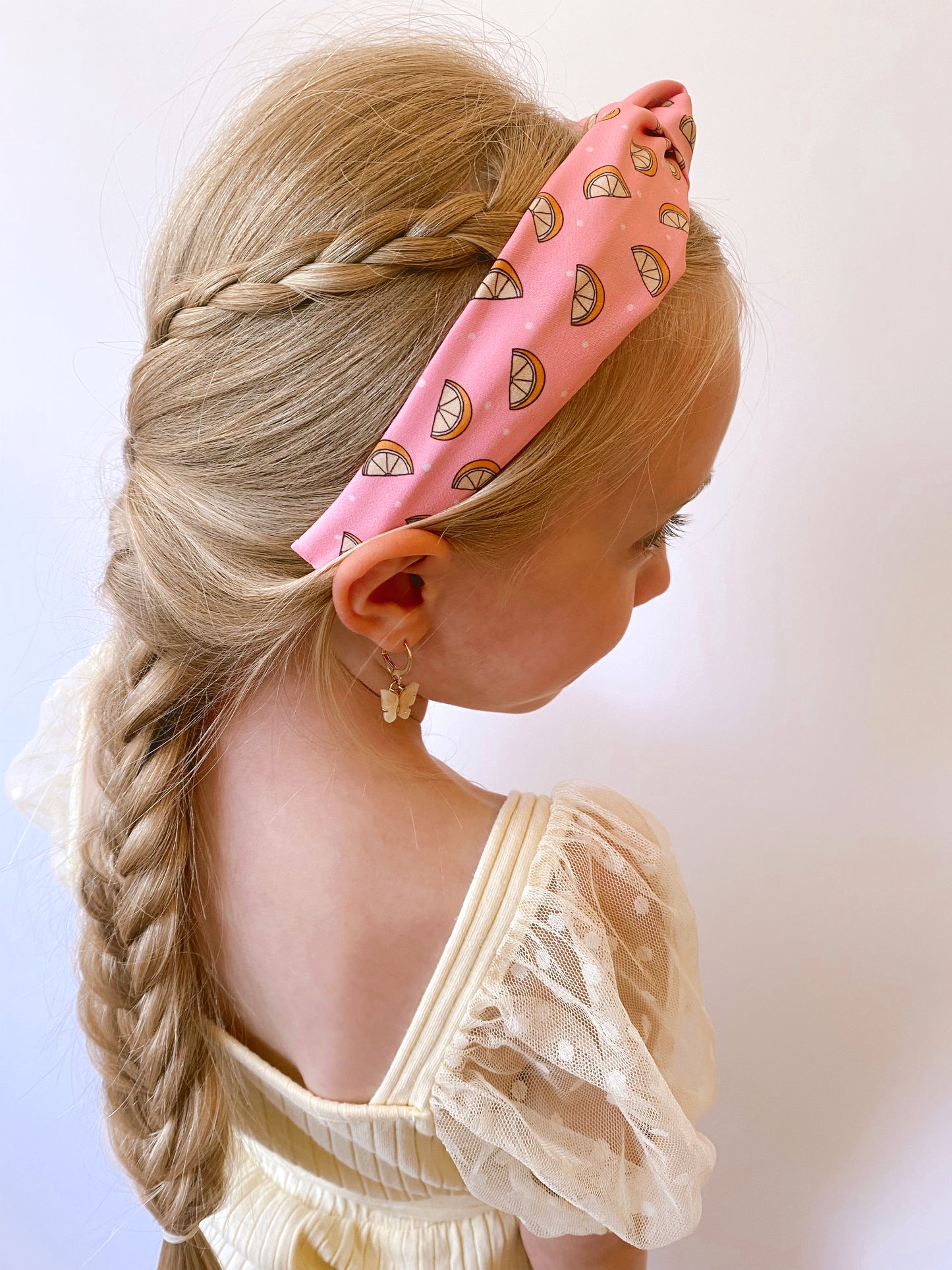 Pink lemonade knotted headband