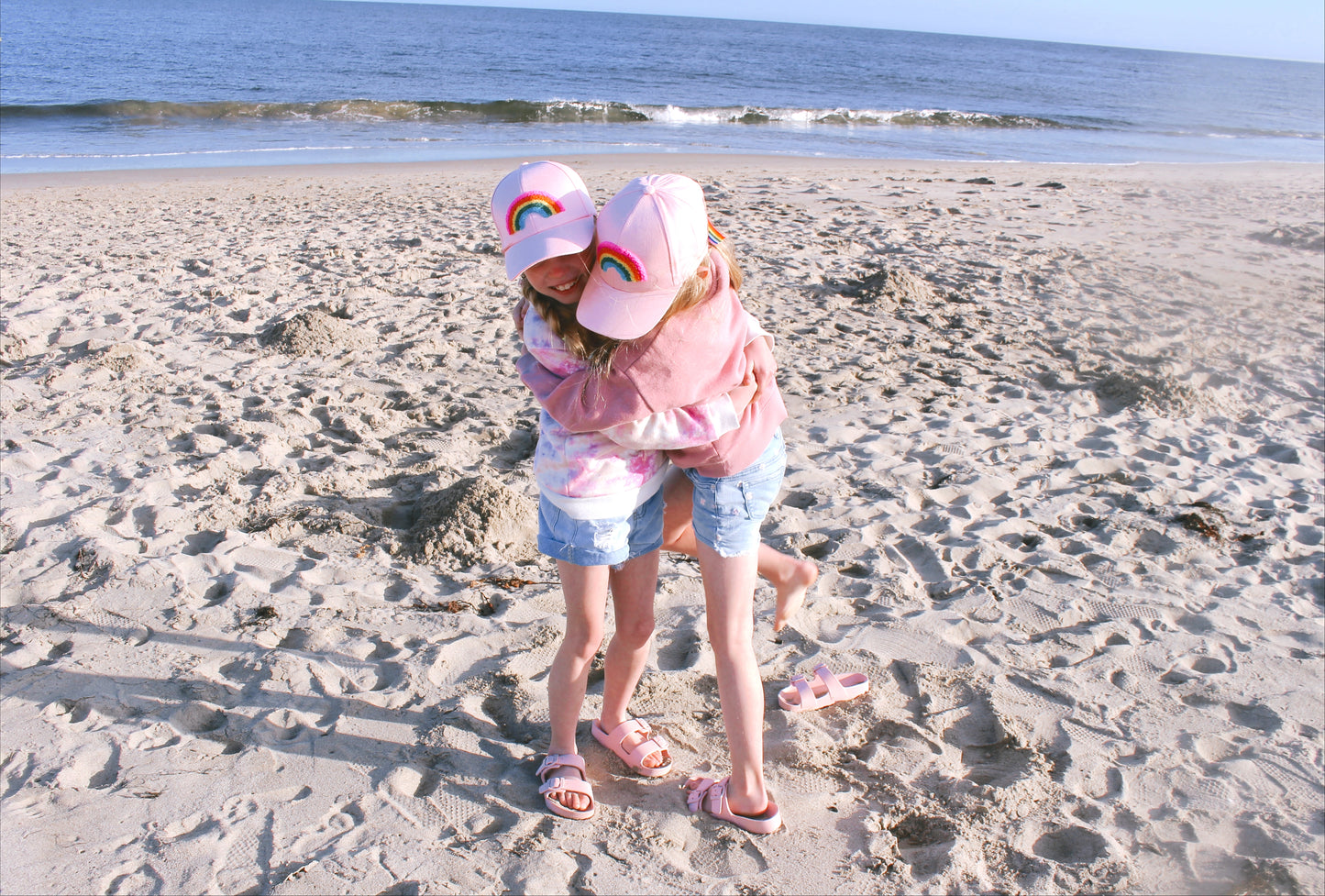 Kids rainbow patch hat