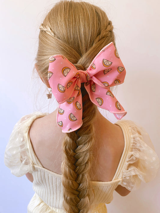 Large pink lemonade bow