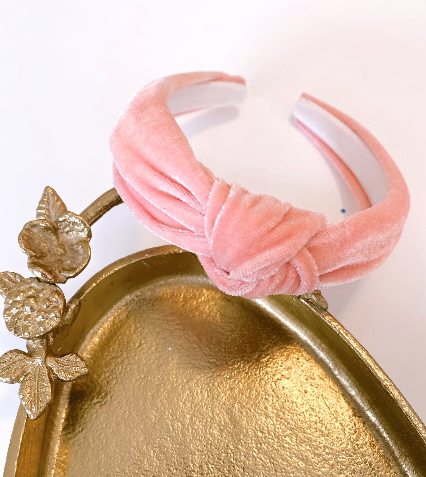 Soft pink velvet headband