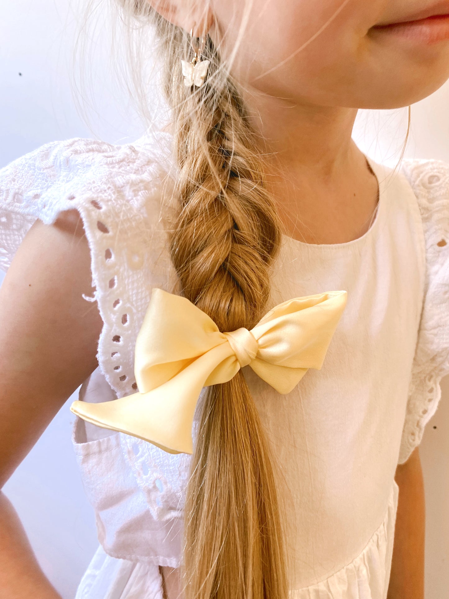 Small yellow silk bow