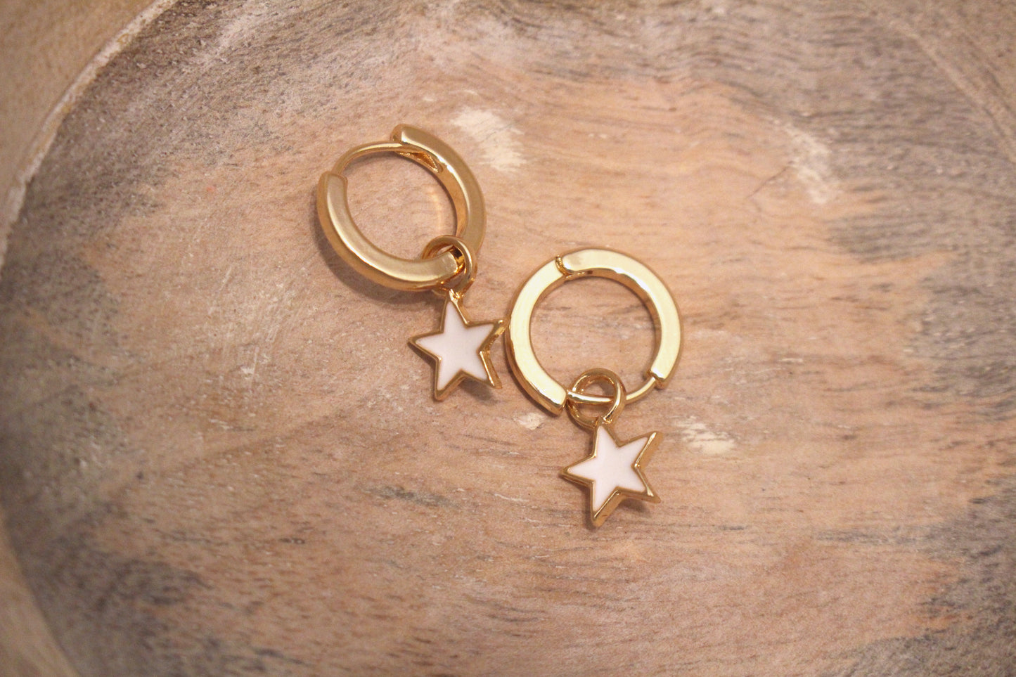 Star huggie earrings