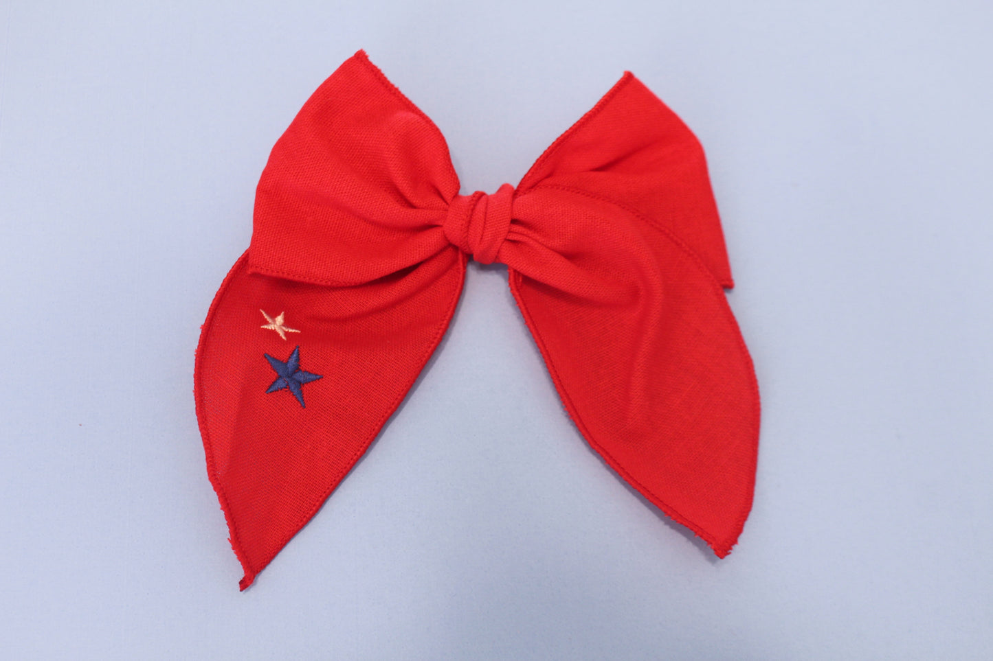 Embroidered extra large patriotic bow