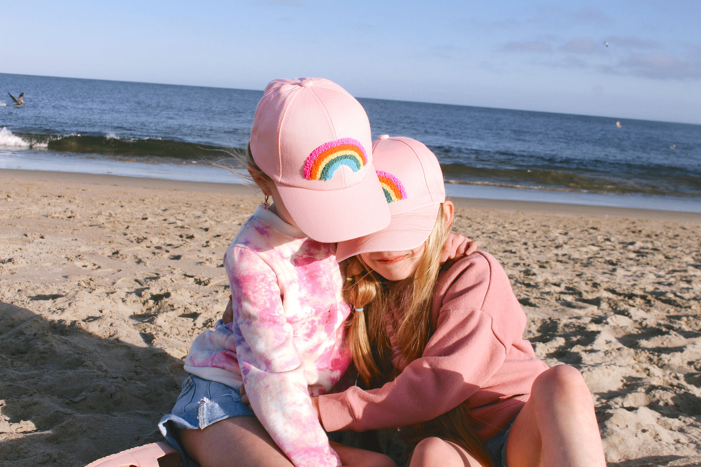 Kids rainbow patch hat