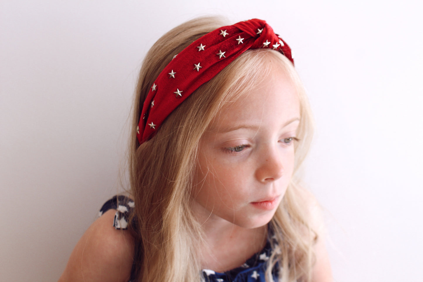 Velvet star knotted headbands