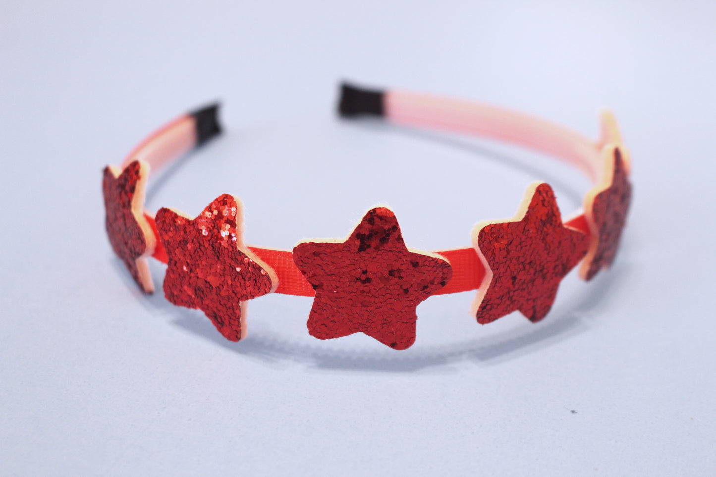 Red glitter star headband