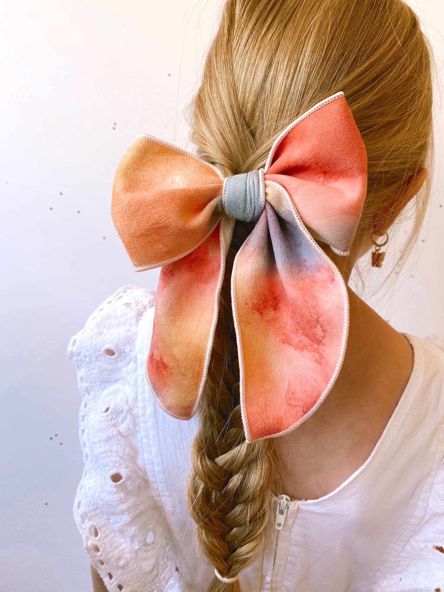 Extra large multi velvet bow