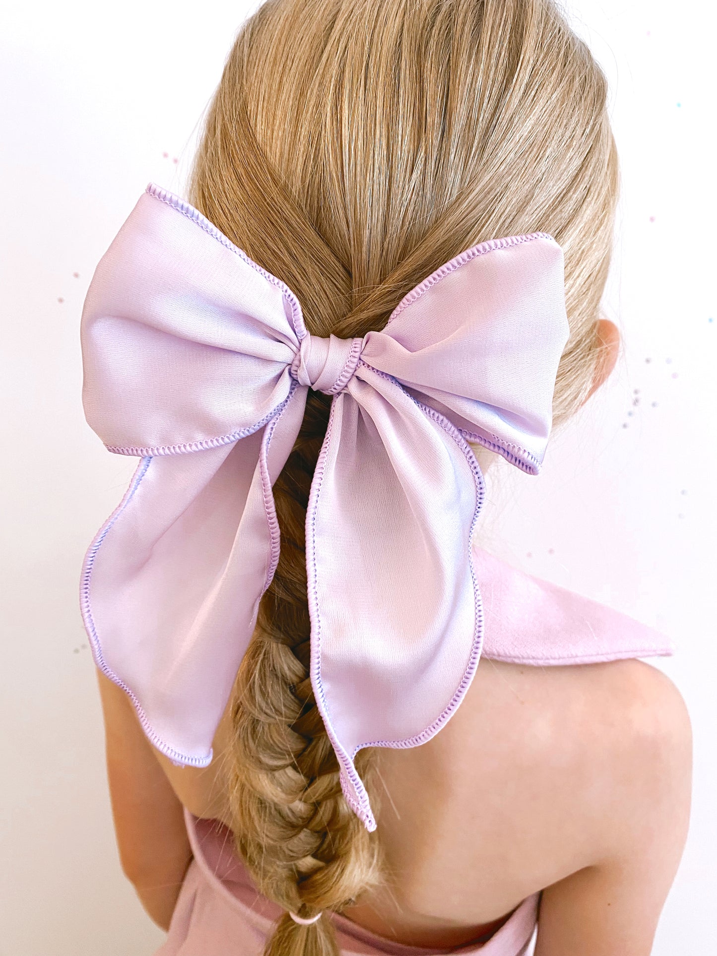 Extra large purple silk bow