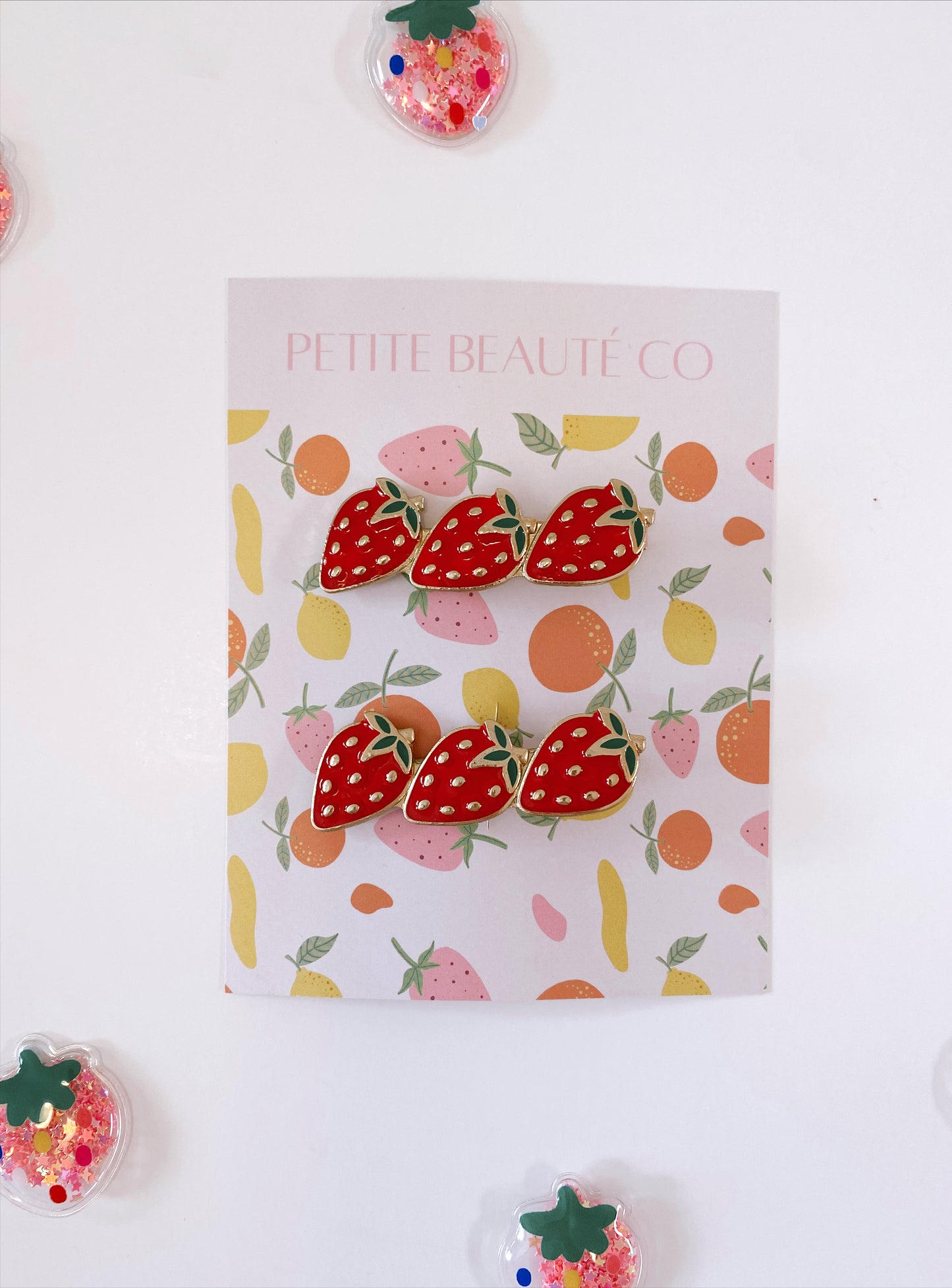 Strawberry trio hair clip