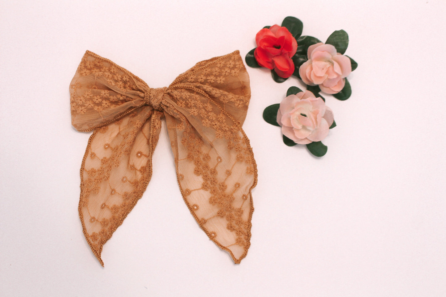 extra large mustard wildflower bow