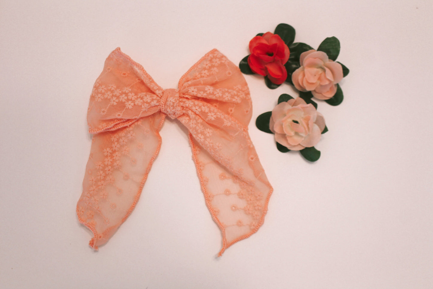 extra large pink wildflower bow