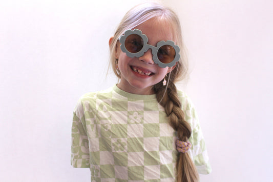 Flower girl sunglasses matte blue