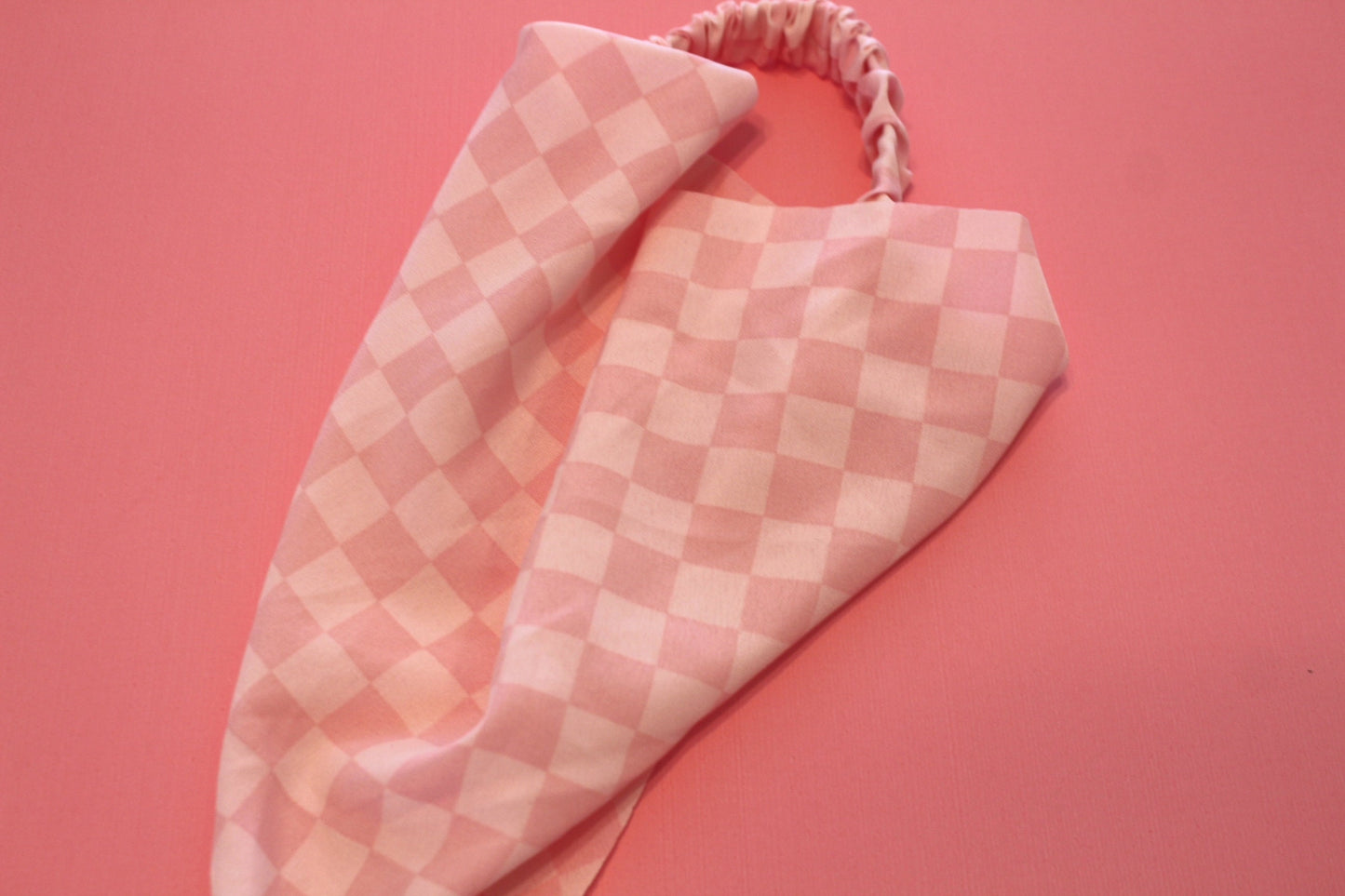 checkered banded hair kerchief