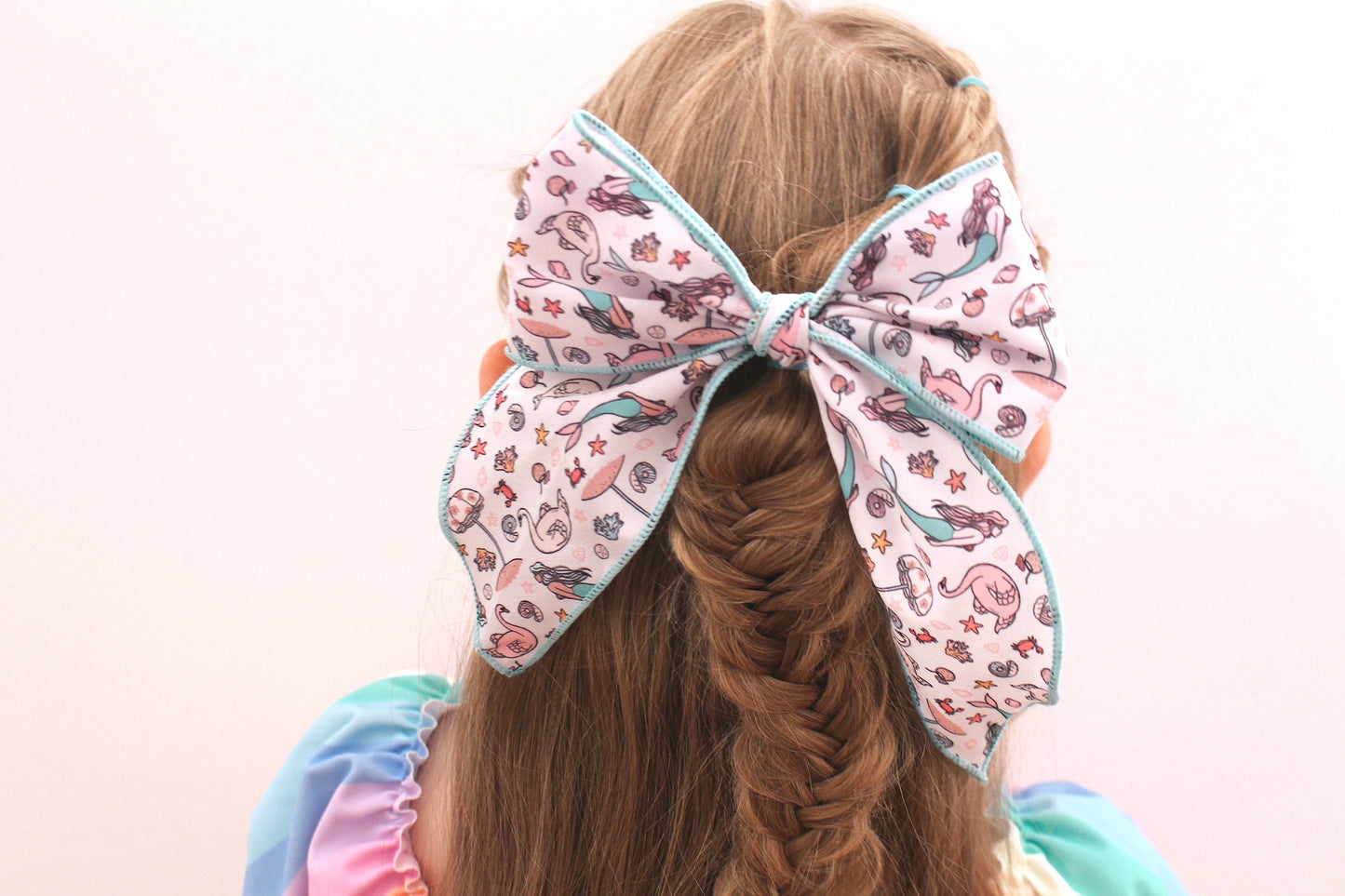 extra large mermaid print bow