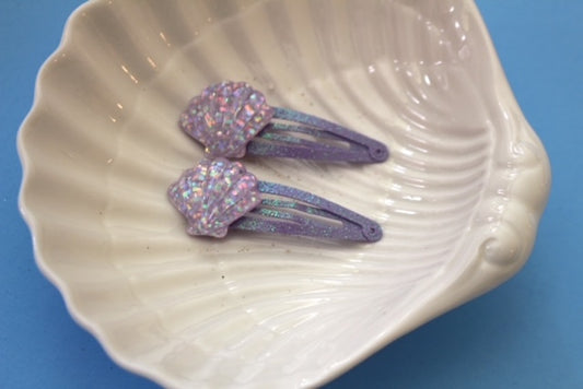 purple shell clip set