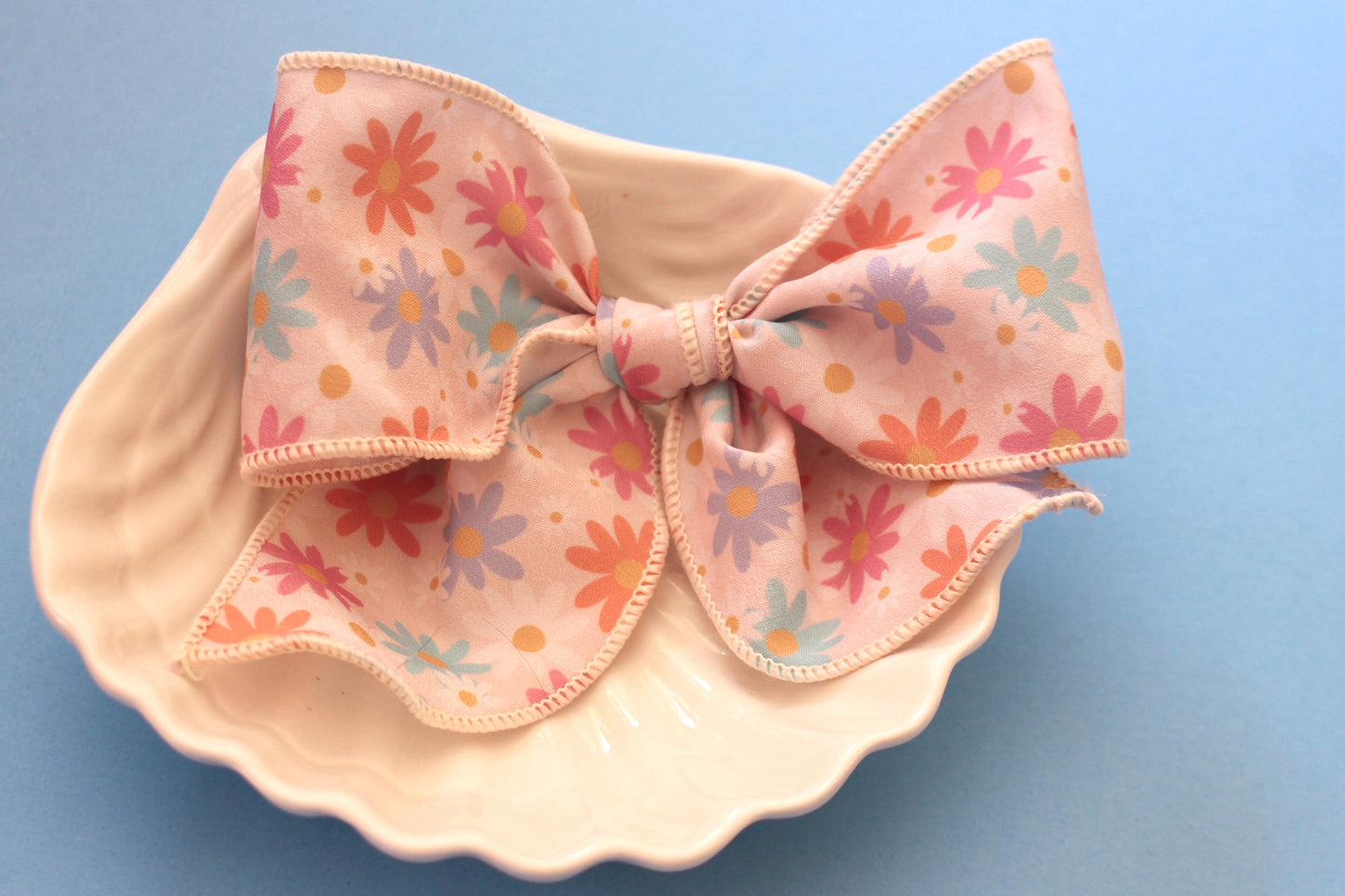 large summer flower bow